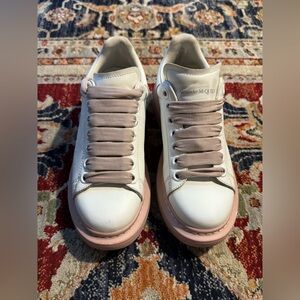 Alexander McQueen Oversized Sneaker White & Pink Womens Size 36 (US6)